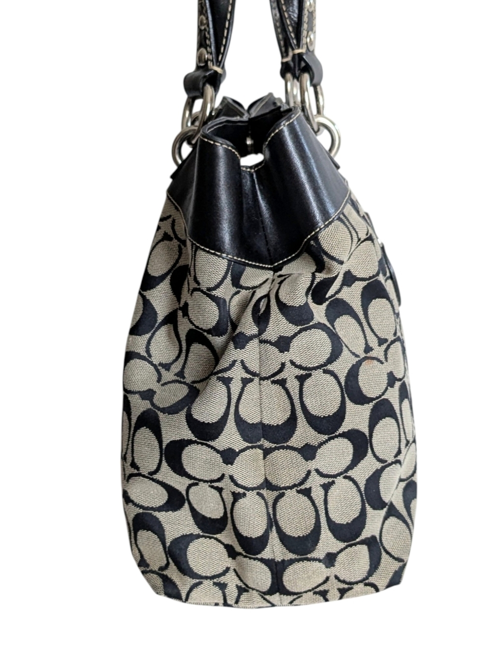 Coach Penelope Signature Logo Canvas Shoulder Bag - Picture 4 of 16